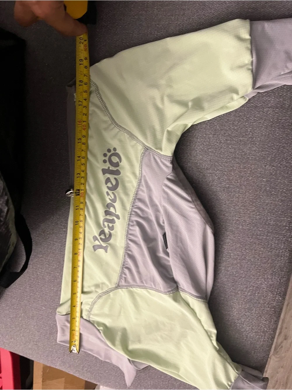 Mint & Gray Full Coverage Dog Bodysuit